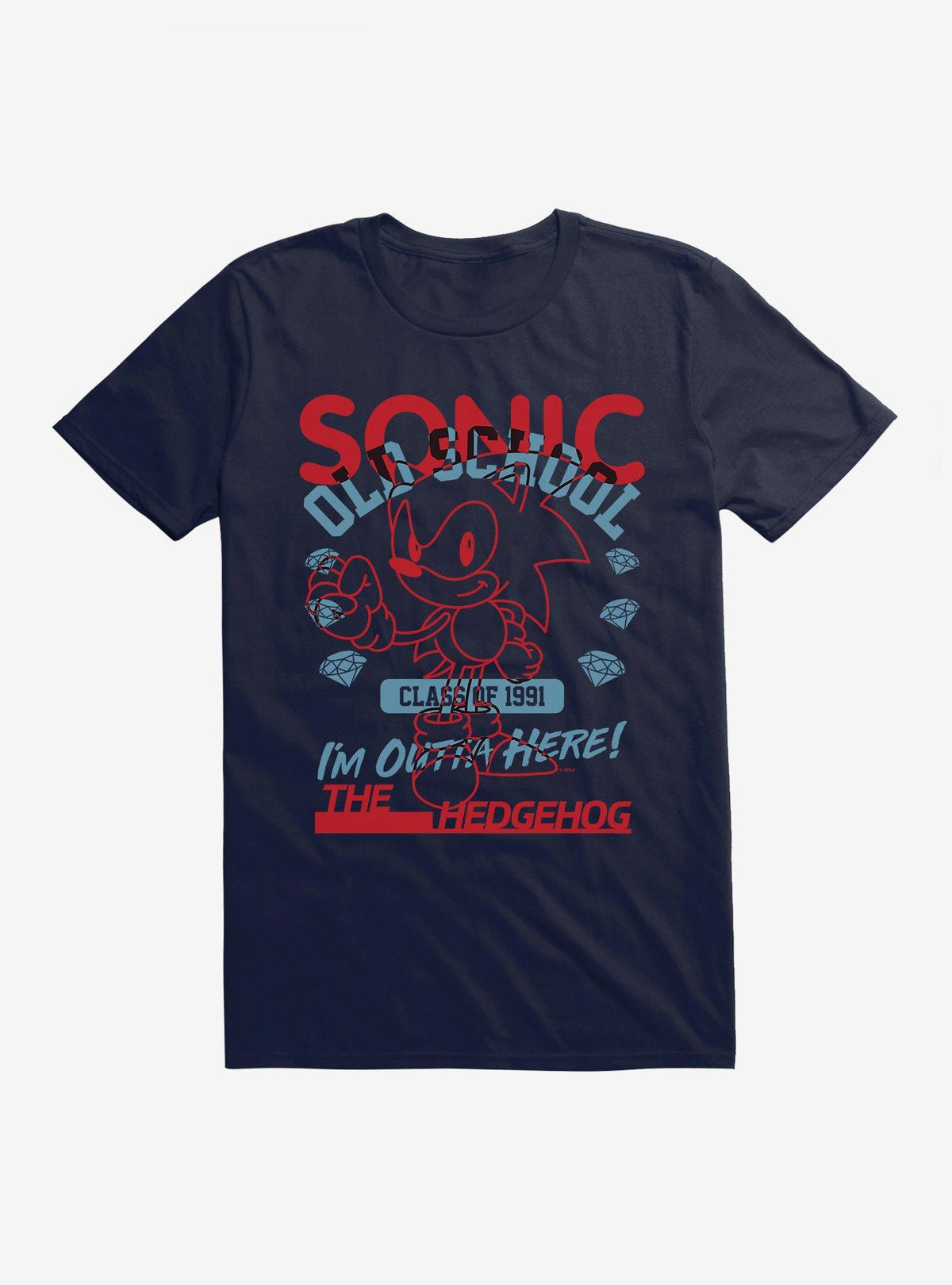speedy hedgehog Old School Layered T-Shirt
