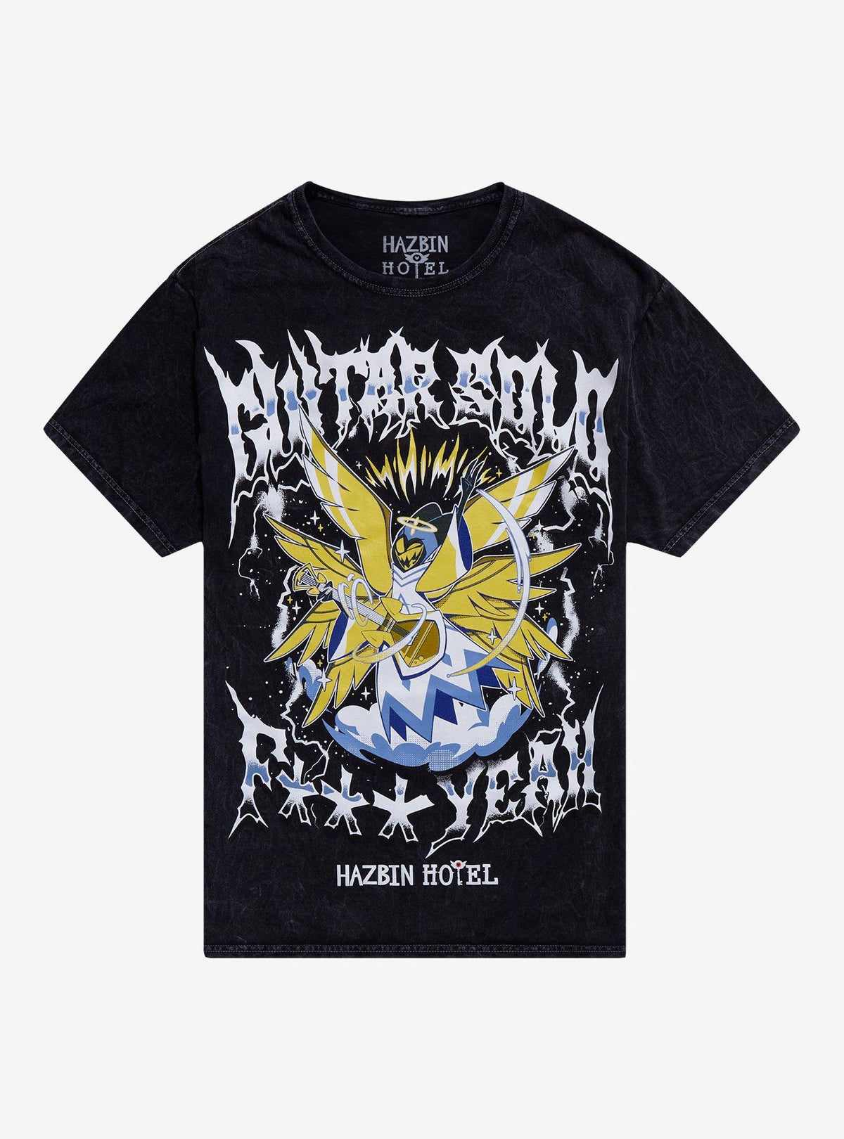 Hazbin Hotel Guitar Solo Adam Mineral Wash T-Shirt 2