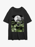 spooky holiday Scary Night Girls Oversized T-Shirt