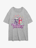 spooky holiday Jack Sally Forever And Always Girls Oversized T-Shirt
