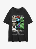 spooky holiday Group Grid Girls Oversized T-Shirt