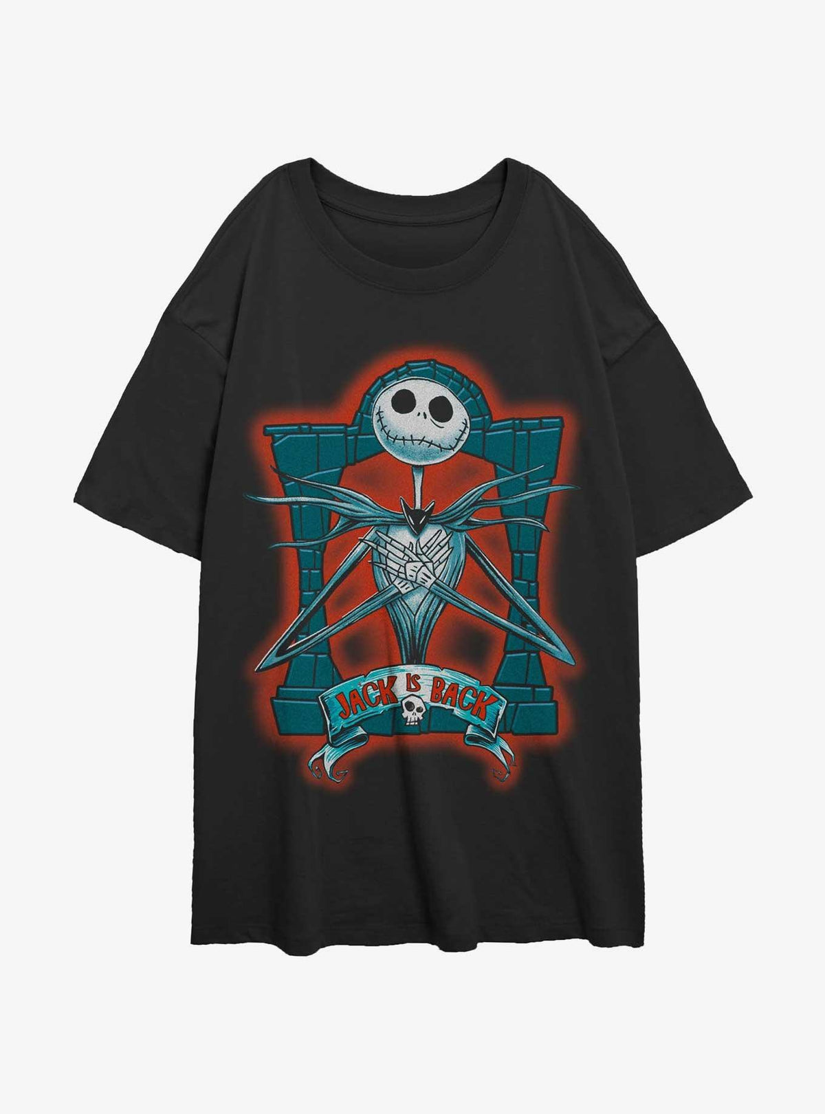 spooky holiday Jack Is Back Girls Oversized T-Shirt