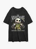 spooky holiday Jack's A Nightmare Girls Oversized T-Shirt