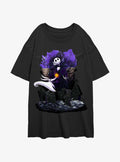 spooky holiday Jack Zero Graveyard Girls Oversized T-Shirt
