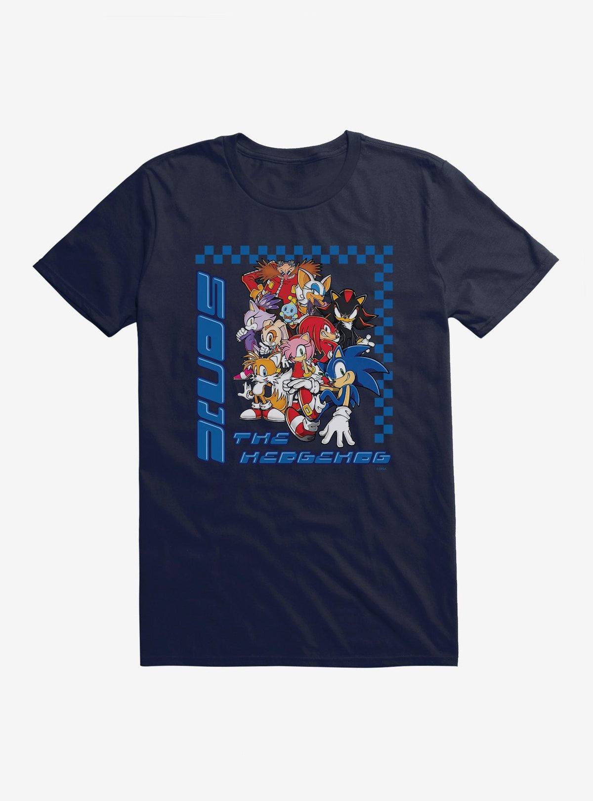 speedy hedgehog Group Checkered T-Shirt