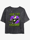 spooky holiday Your Worst Nightmare Girls Mineral Wash Crop T-Shirt