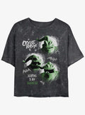 spooky holiday The Oogie Boogie Girls Mineral Wash Crop T-Shirt