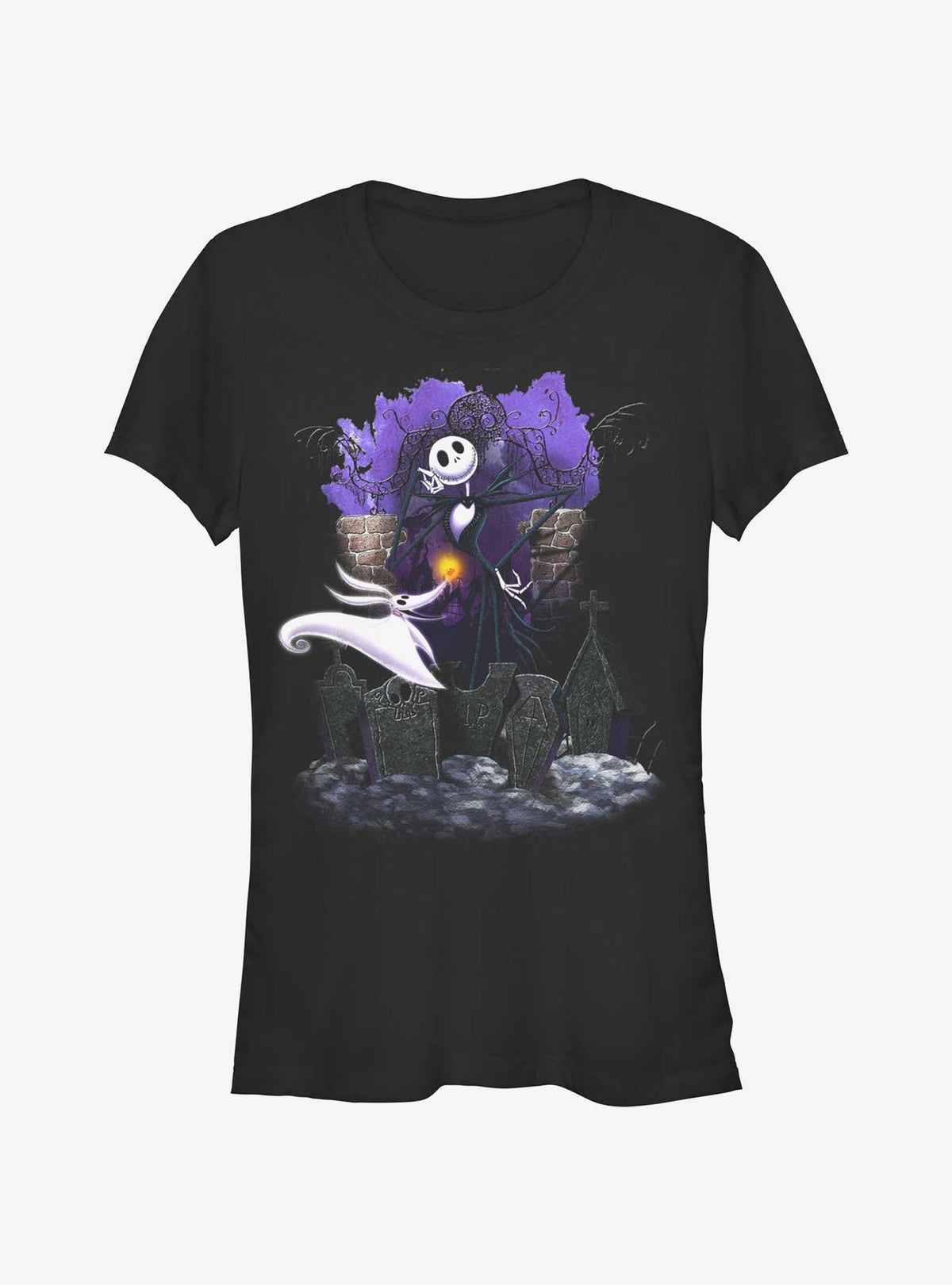 spooky holiday Jack Zero Graveyard Girls T-Shirt