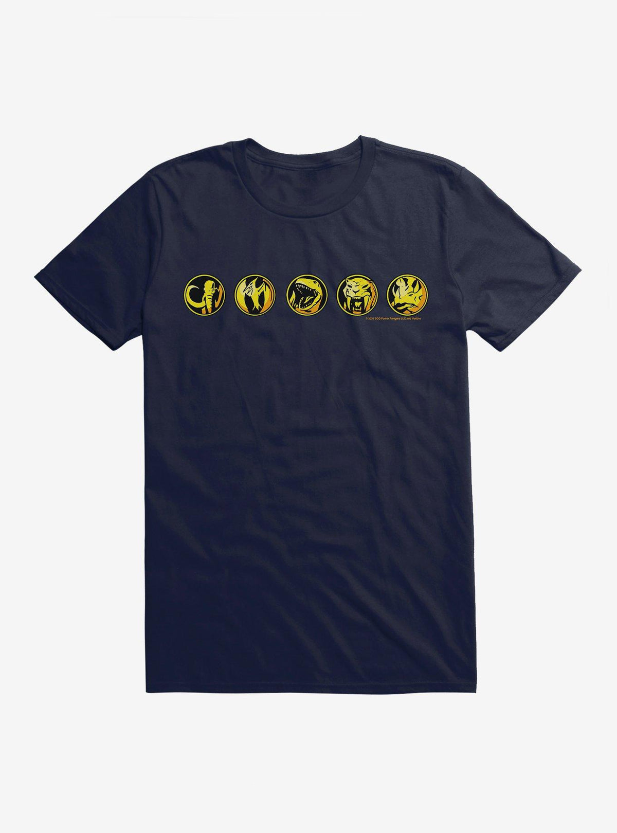 Mighty Morphin color hero team Morph Gold Symbols T-Shrt