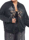 Social Collision Cheetah Star Grunge Girls Hoodie Plus Size