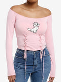 The Aristocats Marie Off-The-Shoulder Long-Sleeve Top