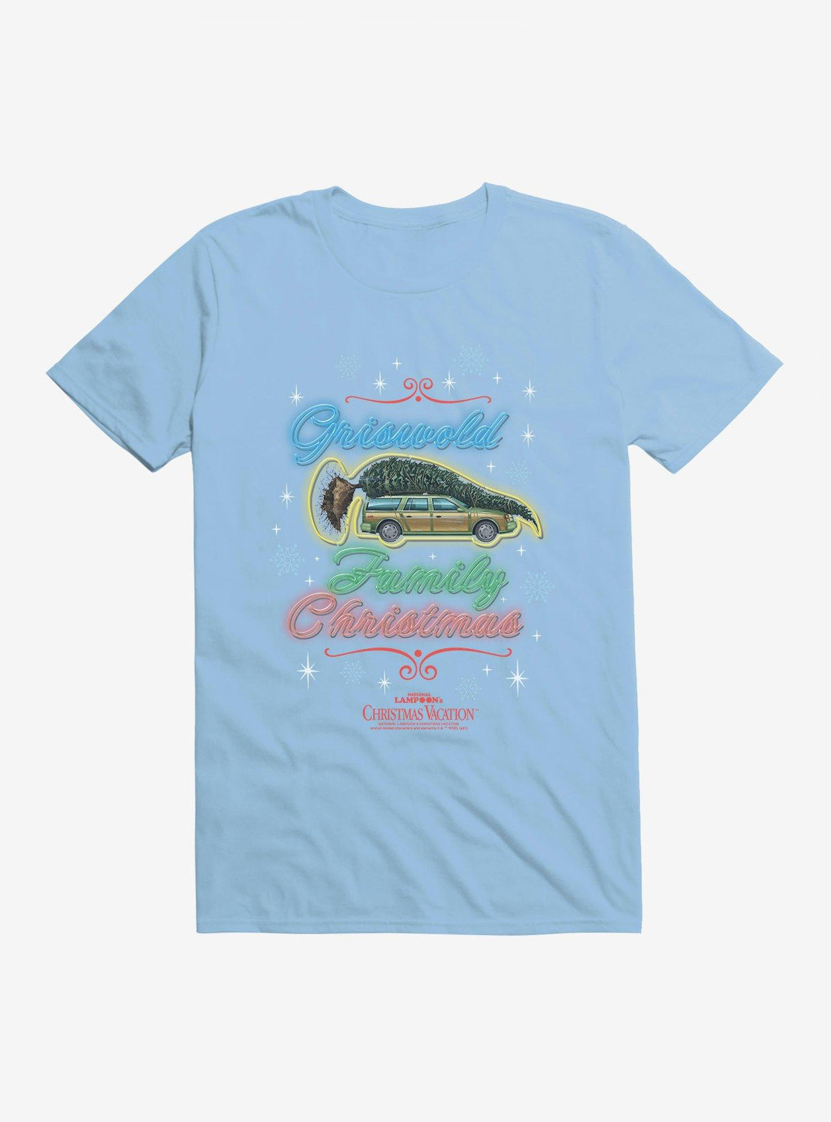 National Lampoon's Christmas Vacation Griswold Family Christmas Neon Sign T-Shirt 2