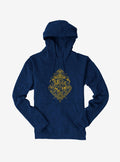 wizard school Hogwarts Shield Yellow Outline Hoodie