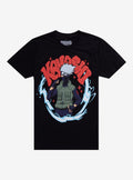 anime ninja Shippuden Kakashi Puff Print T-Shirt