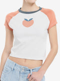 Eaternal Nocturnal Eve Peach Girls Raglan Baby T-Shirt