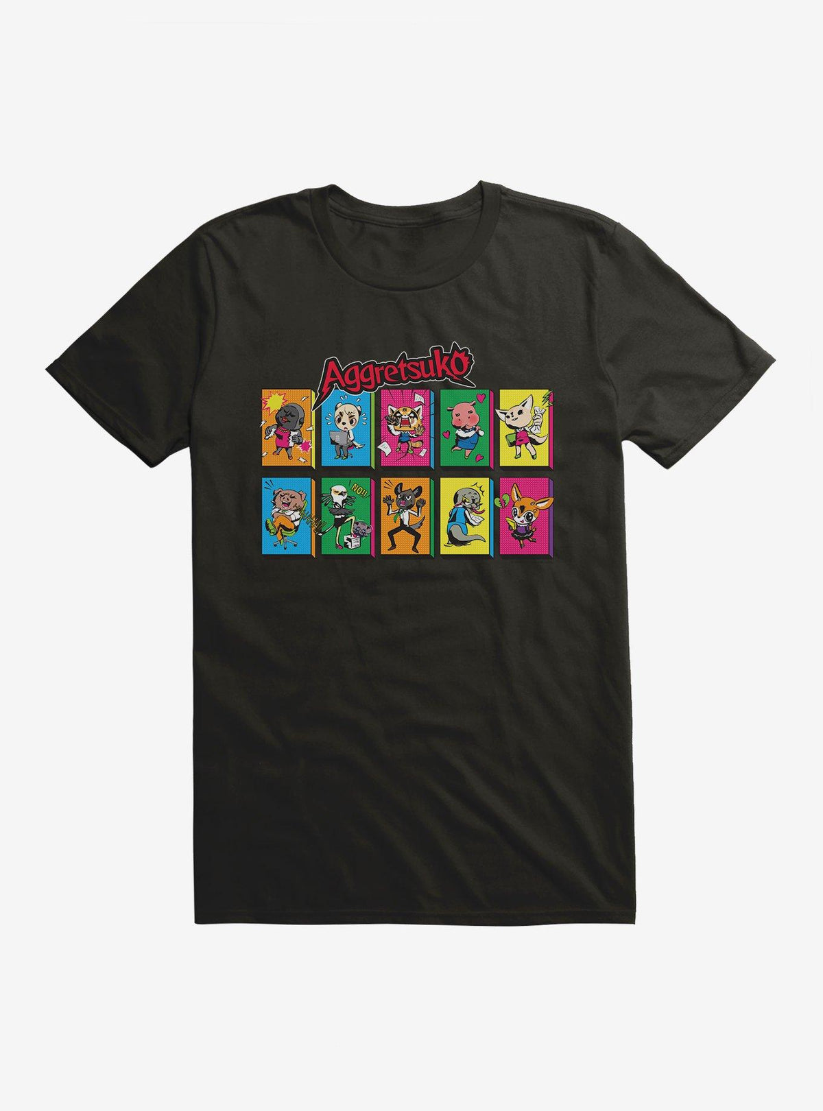 Aggretsuko Character Panels T-Shirt 2