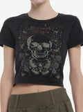 Thorn Fable Harvest Magic Skull Moth Rhinestone Girls Baby T-Shirt 2