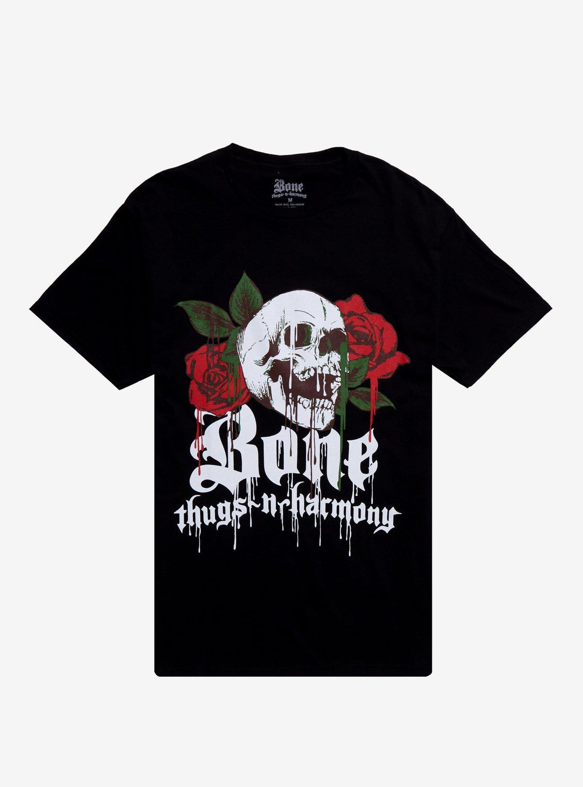 Bone Thugs-N-Harmony Dripping Skull Roses T-Shirt