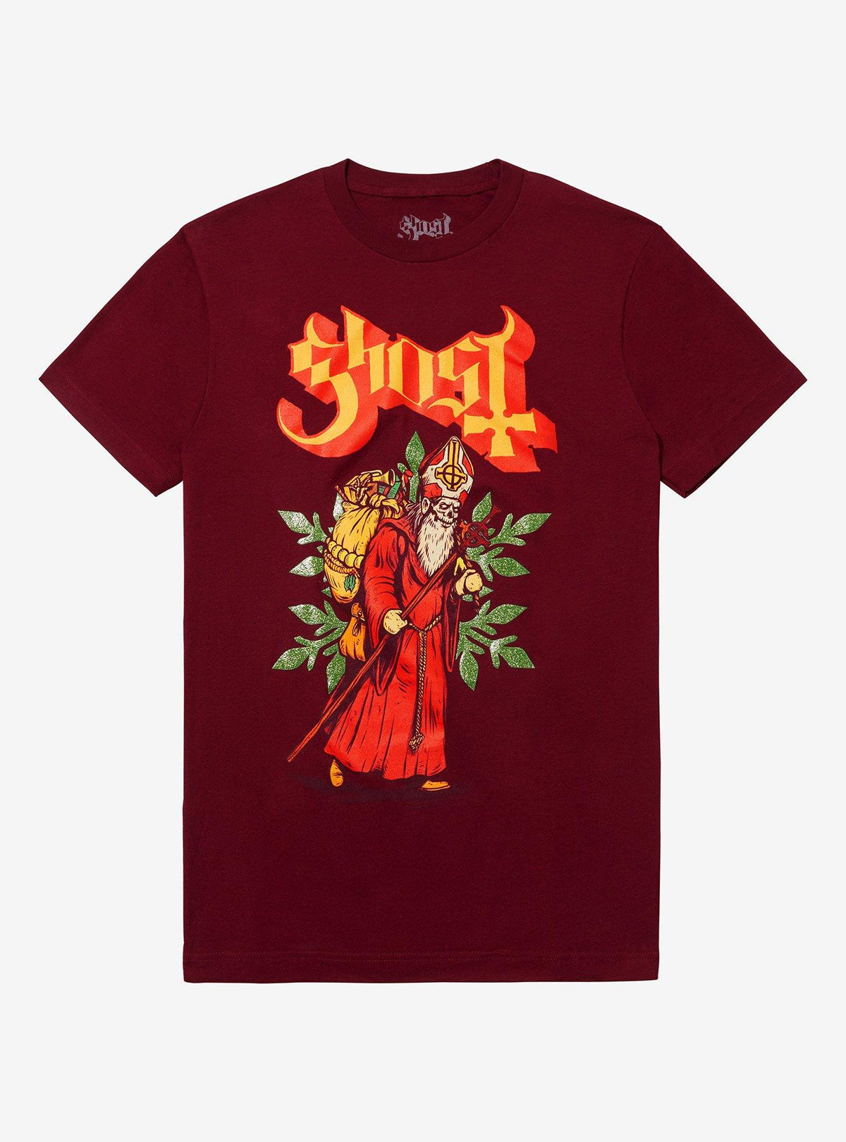 Ghost Papa Noel Glitter Relaxed Fit Girls T-Shirt 2