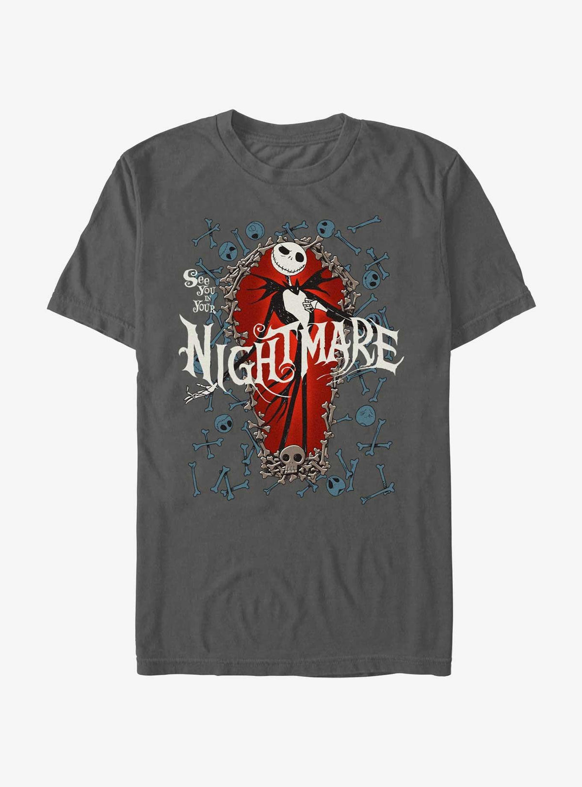 spooky holiday Jack Bone Coffin Garment Dye T-Shirt
