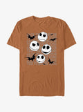 spooky holiday Jack Heads Garment Dye T-Shirt