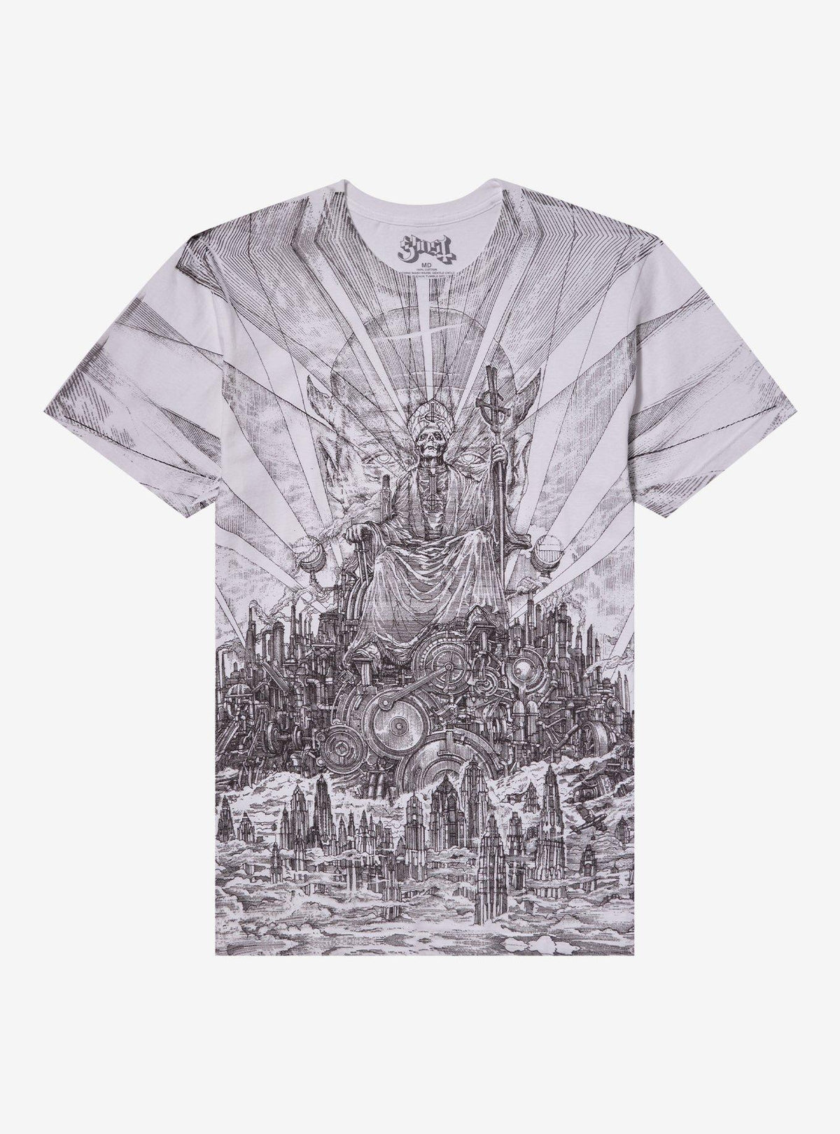 Ghost Papa Emeritus Throne Jumbo Graphic T-Shirt