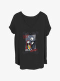 spooky holiday Jack Sally Such A Scream Girls T-Shirt Plus Size