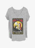 spooky holiday Jack Sally The Lovers Tarot Girls T-Shirt Plus Size 4