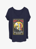 spooky holiday Jack Sally The Lovers Tarot Girls T-Shirt Plus Size 2
