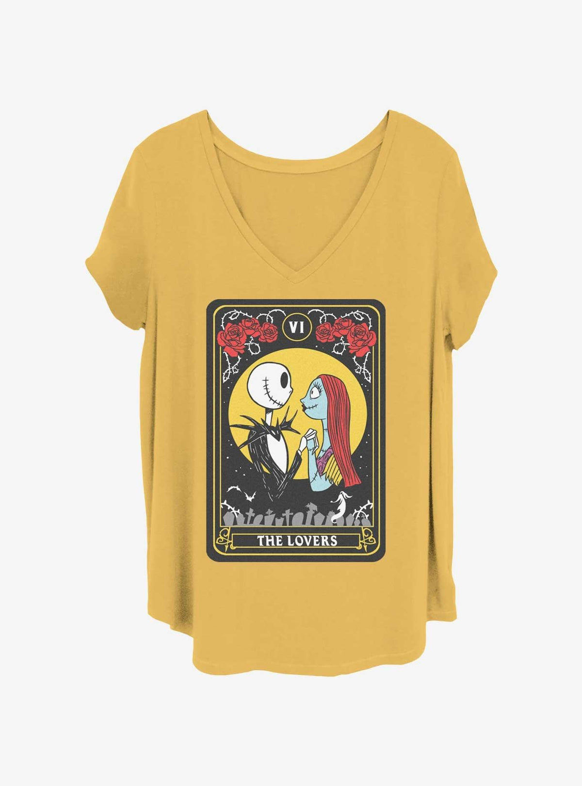 spooky holiday Jack Sally The Lovers Tarot Girls T-Shirt Plus Size 5