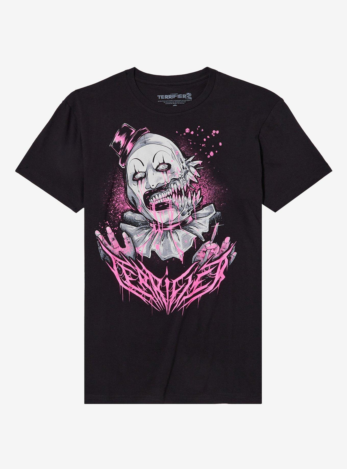Terrifier 2 Art The Clown Pink Drips T-Shirt 2