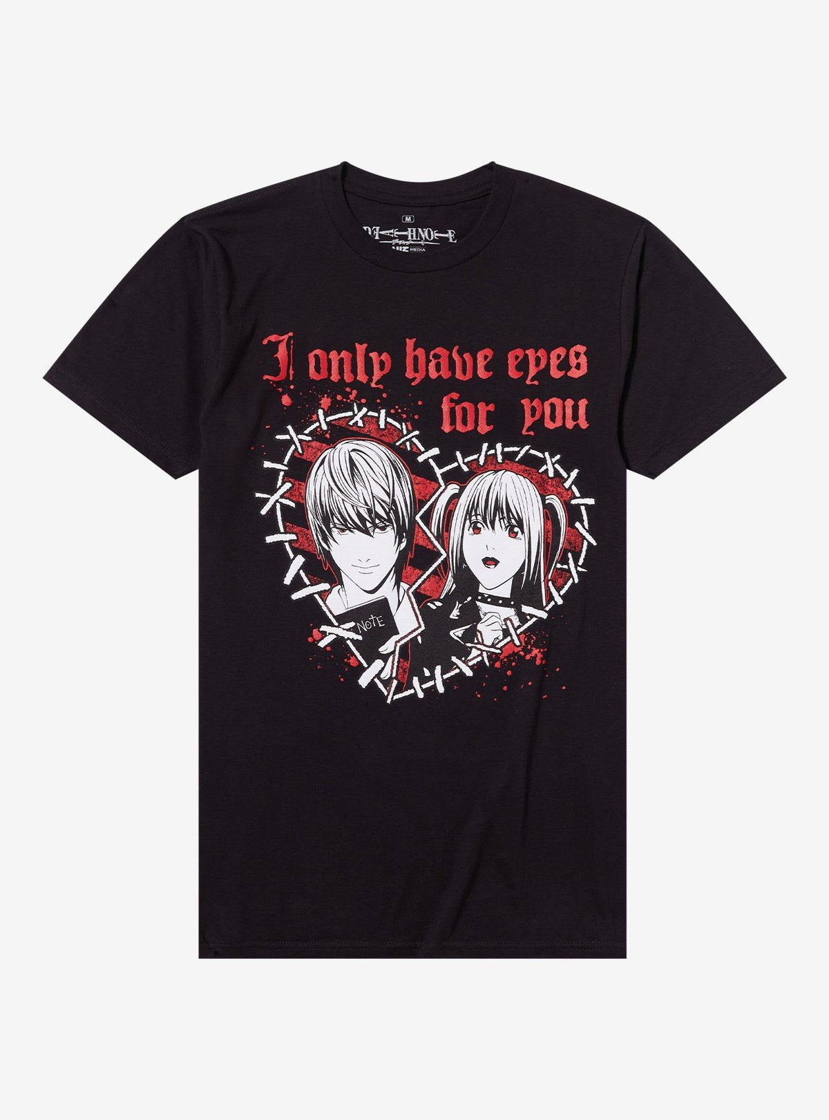 Death Note Light Misa Heart Boyfriend Fit Girls T-Shirt