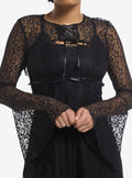 Cosmic Aura Black Floral Lace Bolero Girls Crop Shrug
