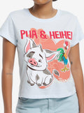 Moana 2 Pua Heihei Duo Skimmer Girls T-Shirt