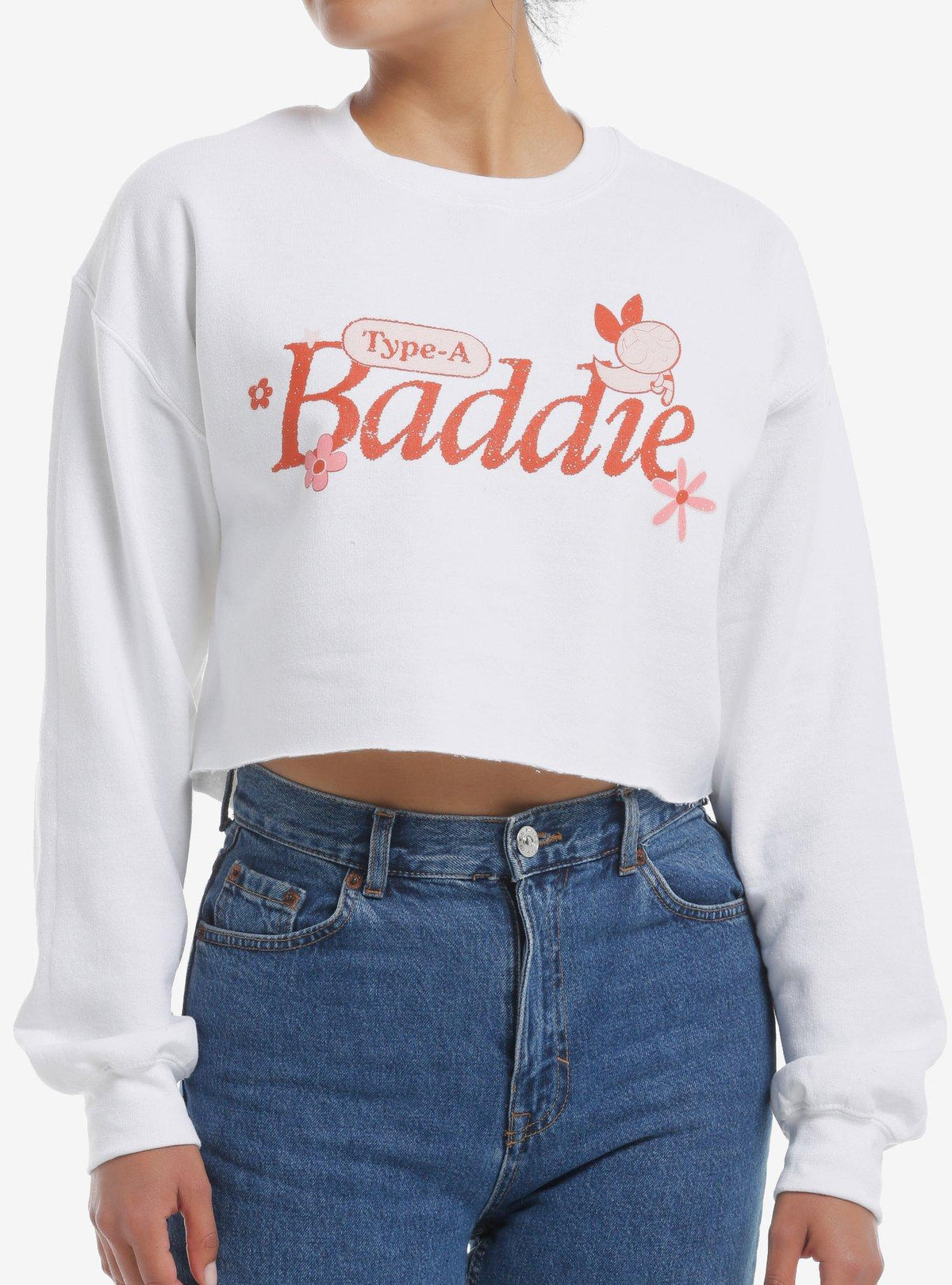 The Powerpuff Girls Blossom Type-A Baddie Girls Crop Sweatshirt