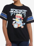 Bluey Bandit Drummer Varsity Girls T-Shirt