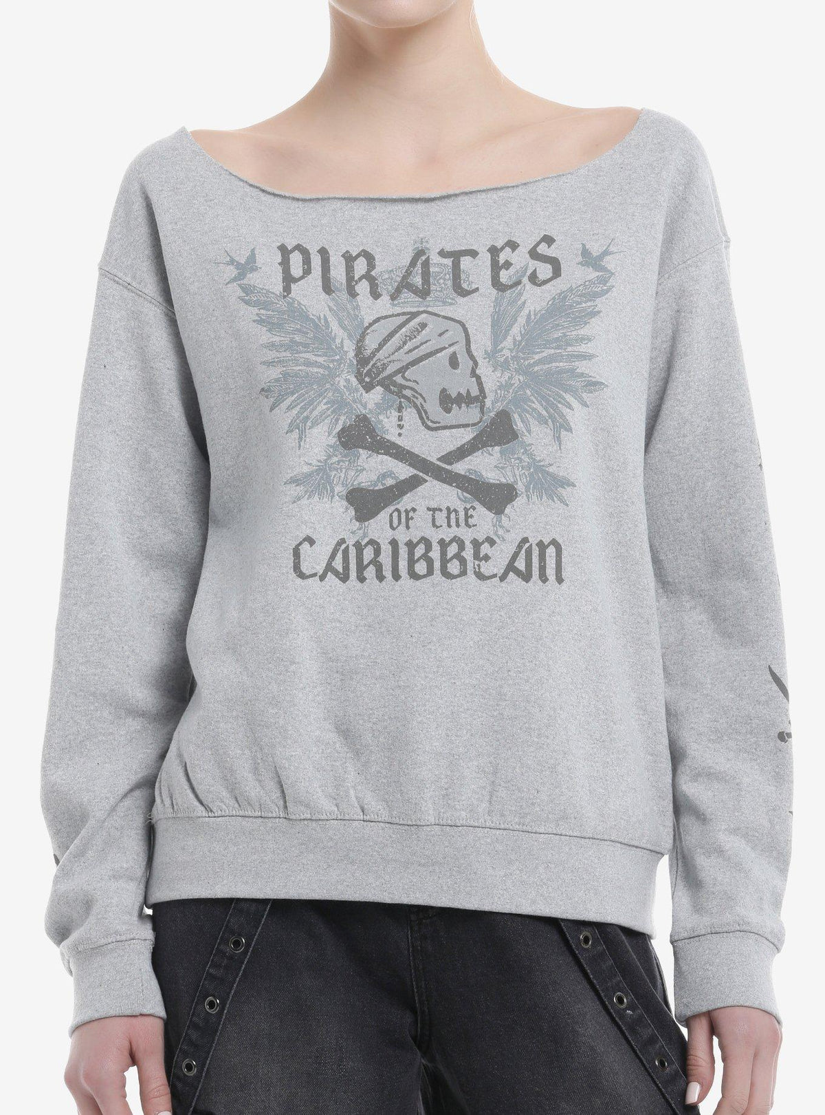 Pirates Of The Caribbean Icons Boatneck Girls Sweatshirt