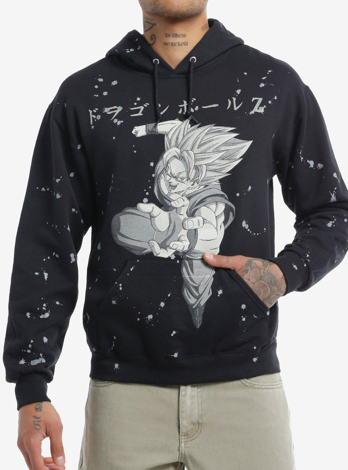 anime fighter Goku & Vegeta Splatter Hoodie