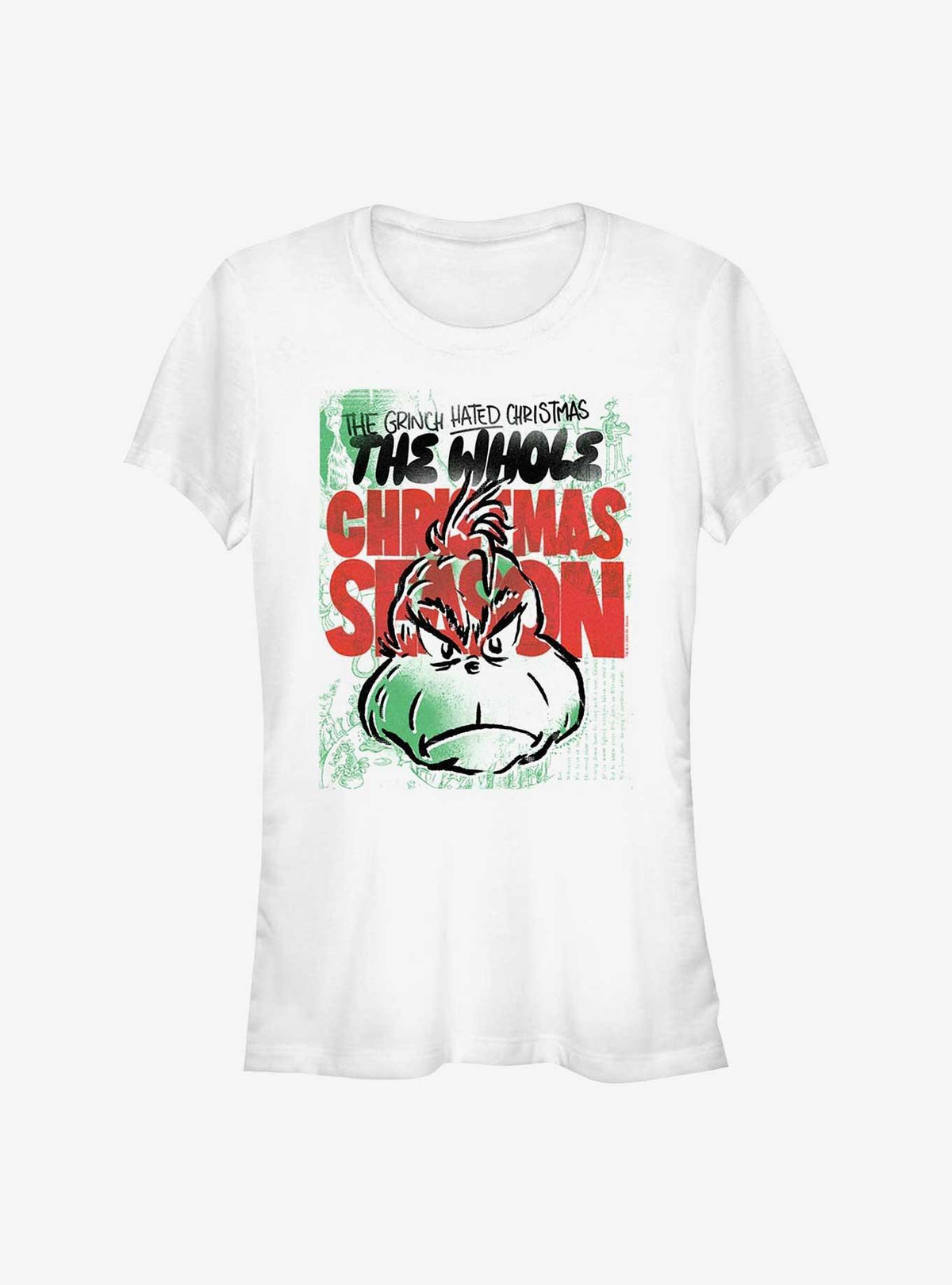 Dr Seuss Hated Christmas Season Girls T-Shirt