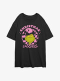 Dr Seuss Christmas Vibes Girls Oversized T-Shirt