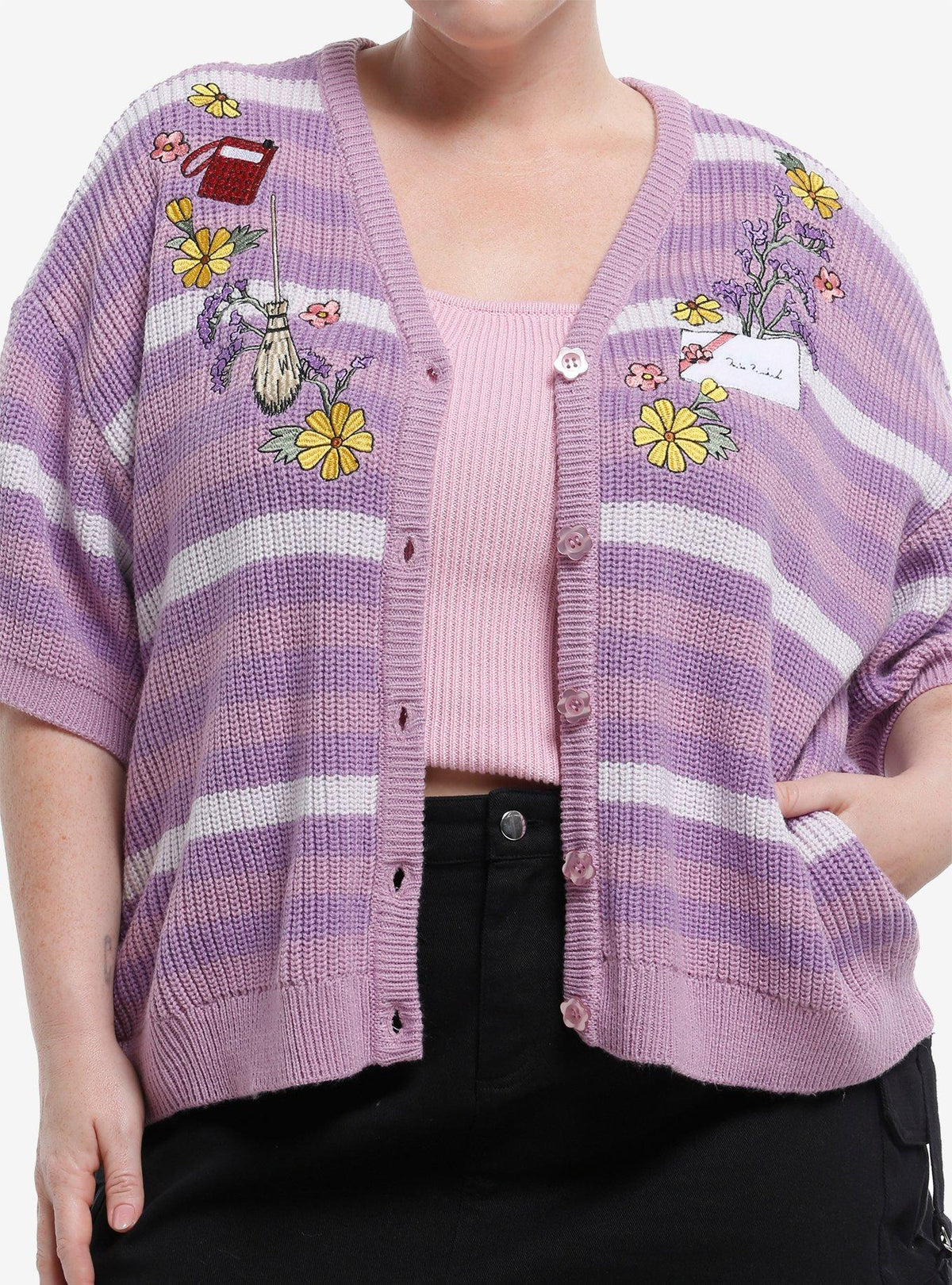 Her Universe Studio Ghibli Kiki's Delivery Service Icons Girls Short-Sleeve Cardigan Plus Size
