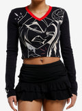 Hazbin Hotel Lute Girls Crop Long-Sleeve Top
