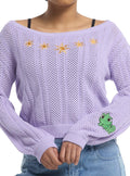 Her Universe Tangled Suns & Pascal Girls Knit Sweater