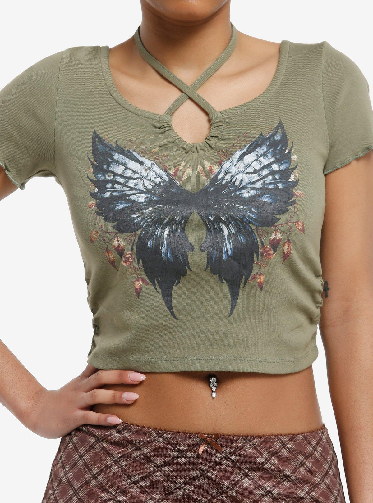 Thorn Fable Butterfly Girls Halter T-Shirt | Premium Unisex T-Shirt, Trending Graphic Tee