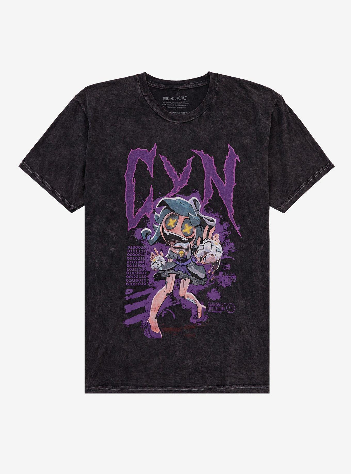 Murder Drones Cyn Mineral Wash T-Shirt 3