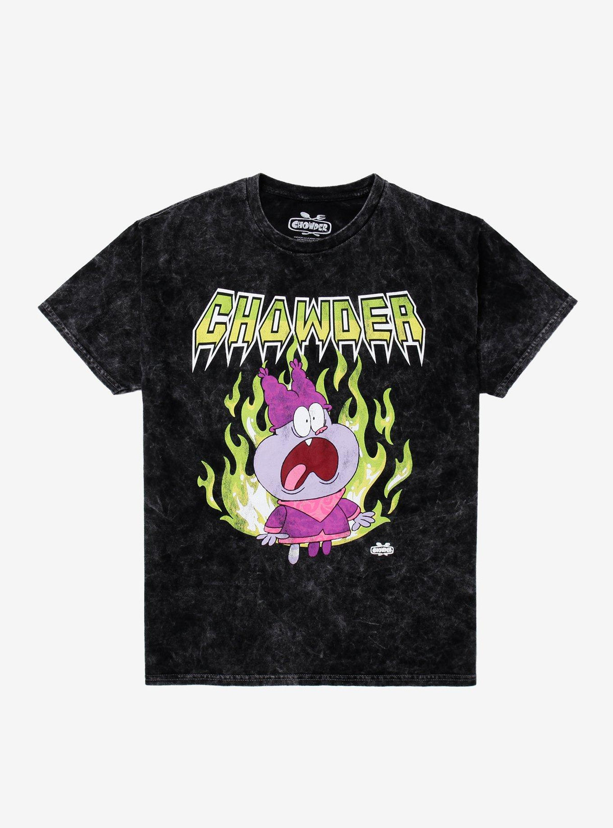 Chowder Metal Flames Mineral Wash T-Shirt