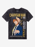 dark anime Denji Magazine Cover Dark Wash T-Shirt