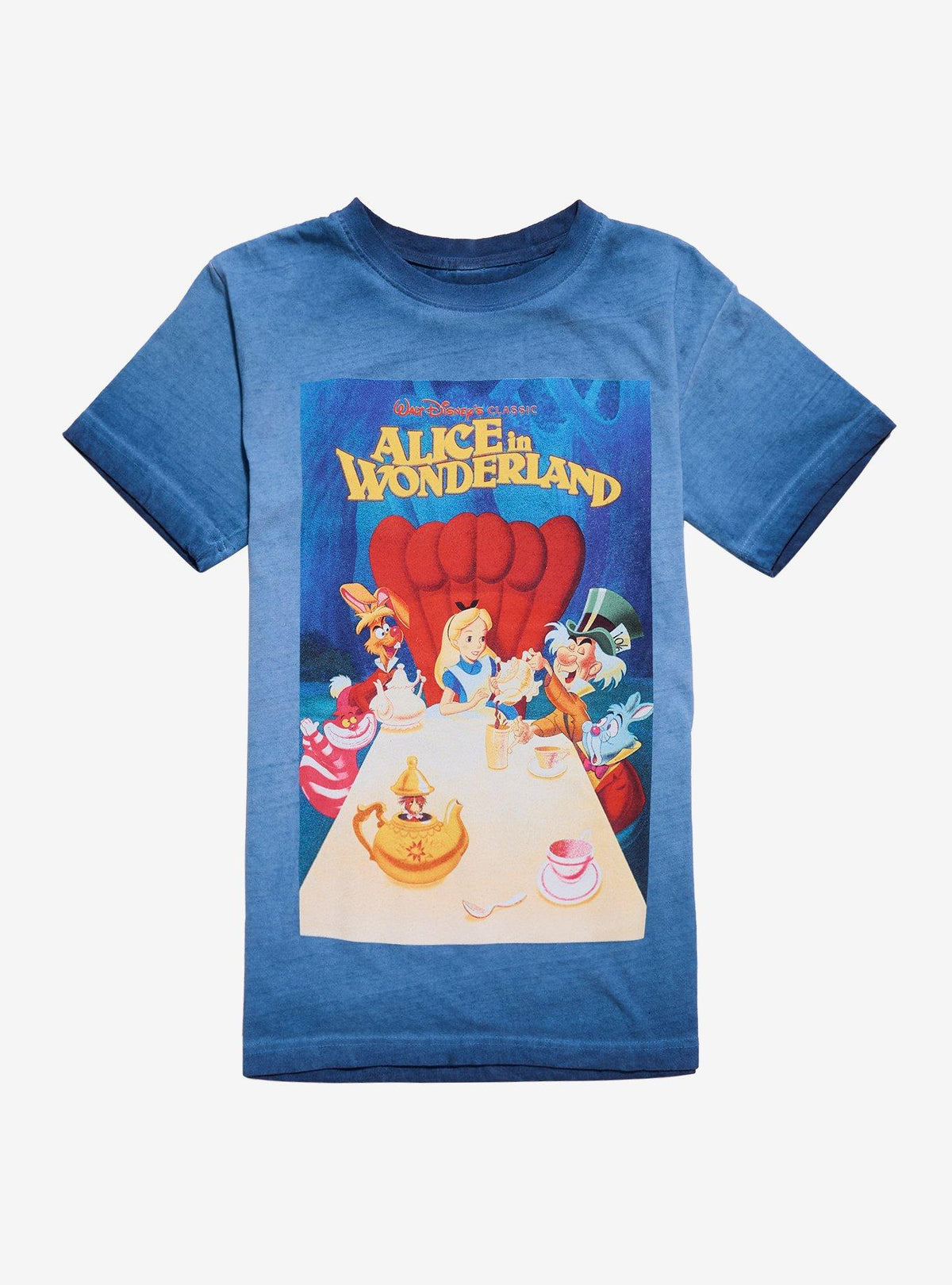 Alice In Wonderland Poster Dark Wash Boyfriend Fit Girls T-Shirt