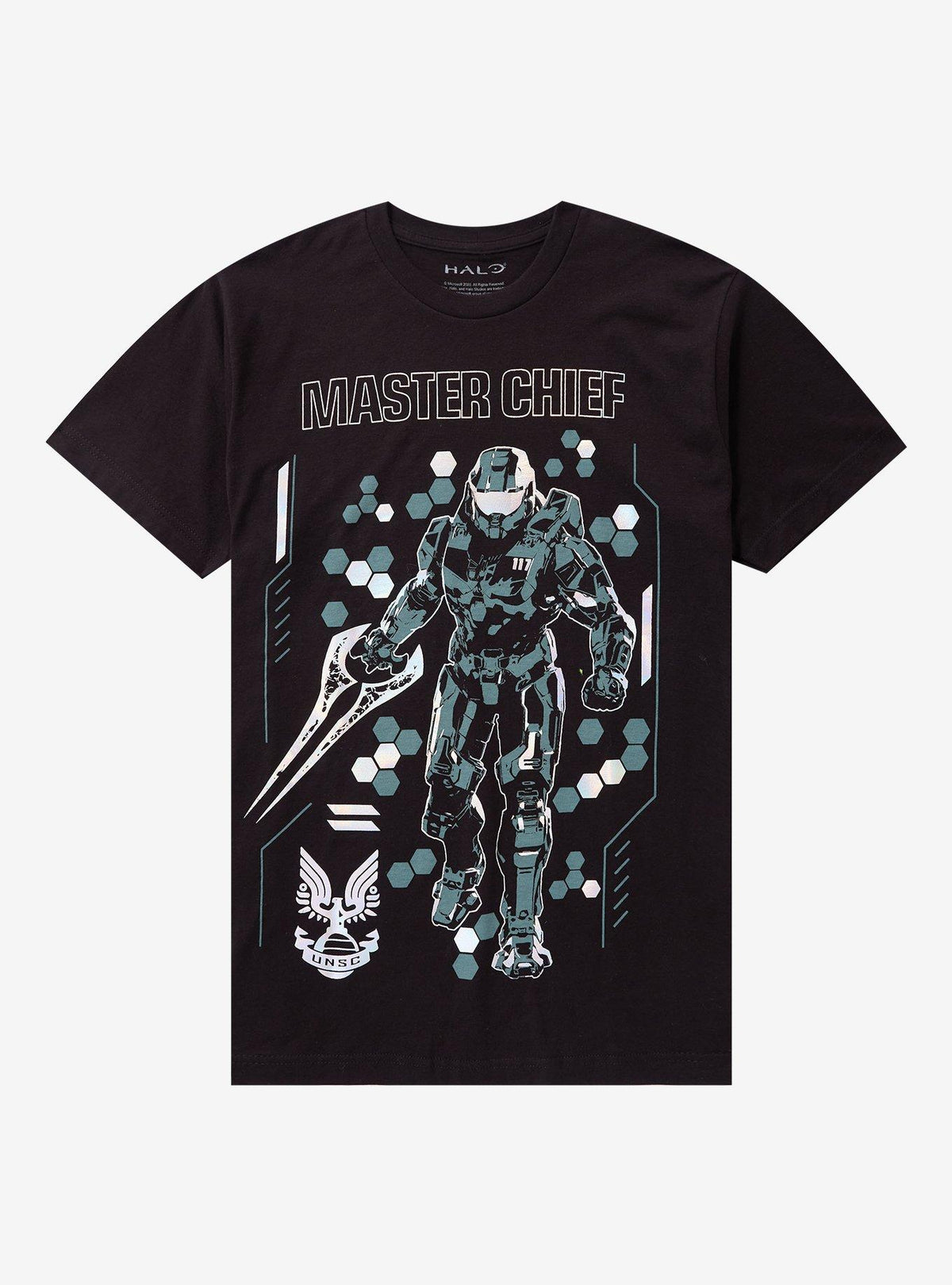 Halo Master Chief Holographic Foil Print T-Shirt 2