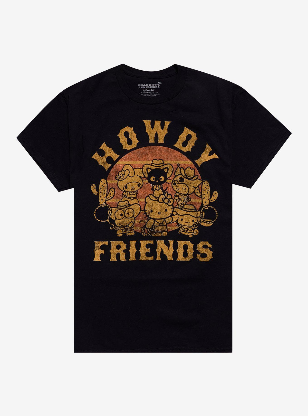 cute kitty And Friends Western Howdy Friends T-Shirt
